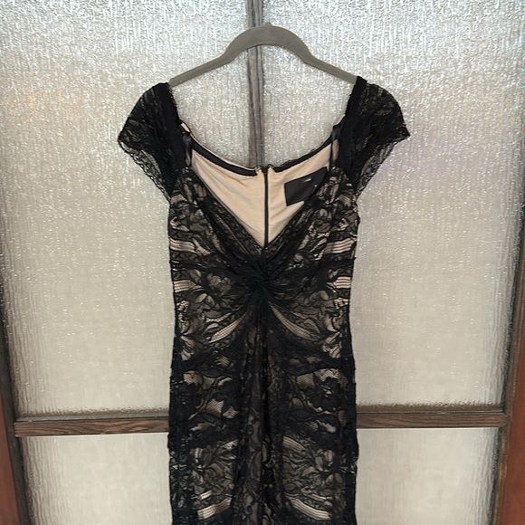 Nicole Miller Dress Womens size 8 Tempted By You Gown Black Lined Stretch - Picture 4 of 11